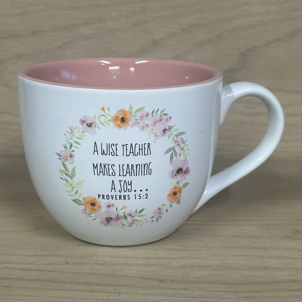Wise Teacher Mug Proverbs 15:2 Lighthouse Christian Learning Joy Coffee Floral